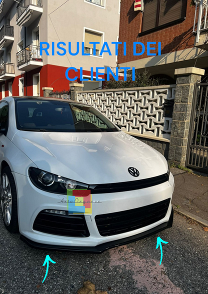 🔥0155 SPLITTER ADATTO PER VW SCIROCCO 2008-2013 R R-LINE NERO LUCIDO🔥