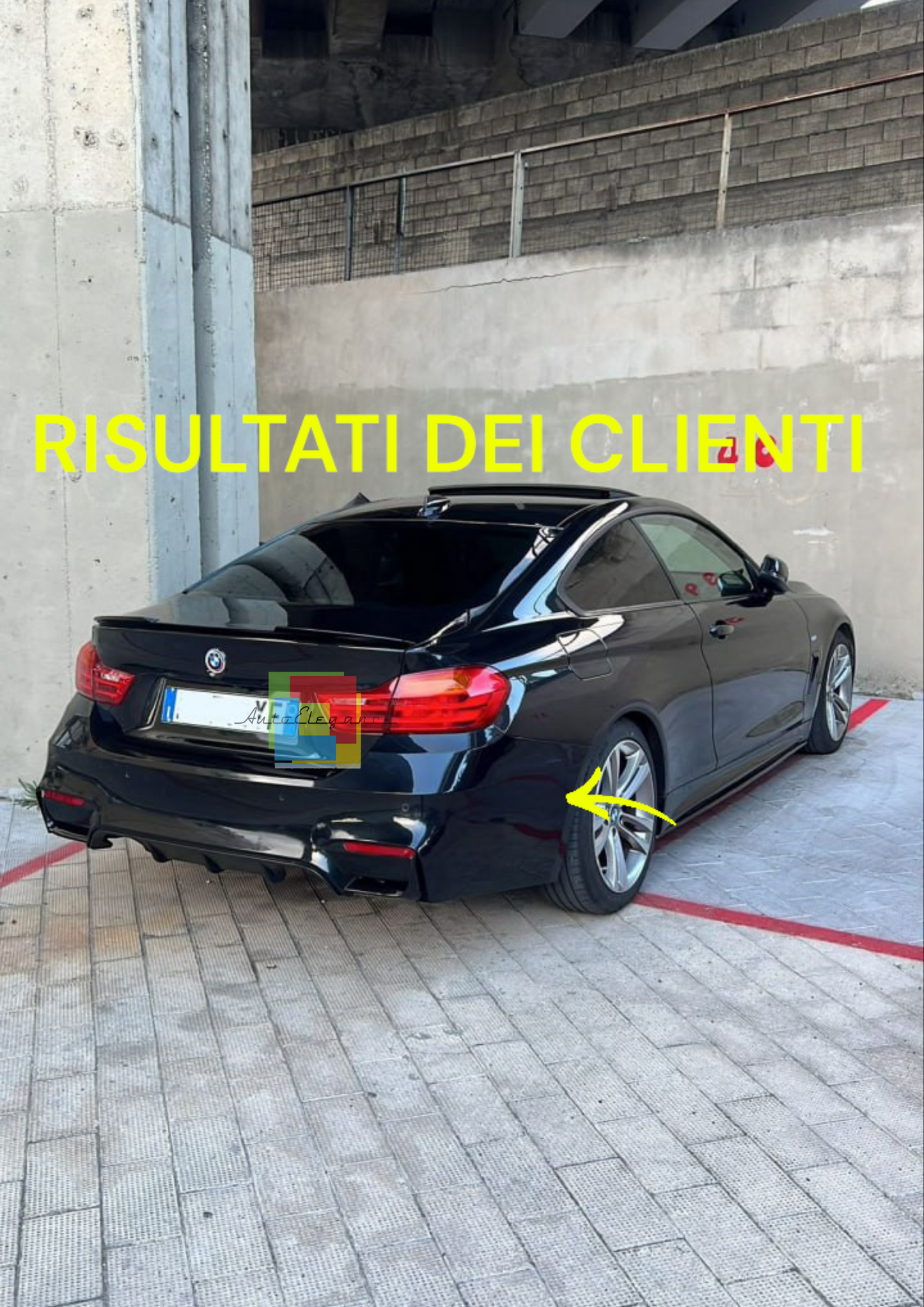 ⭐BMW SERIE 4 F32 F33 F36 COUPE 2013+ PARAURTI POSTERIORE DESIGN M4 ABS⭐