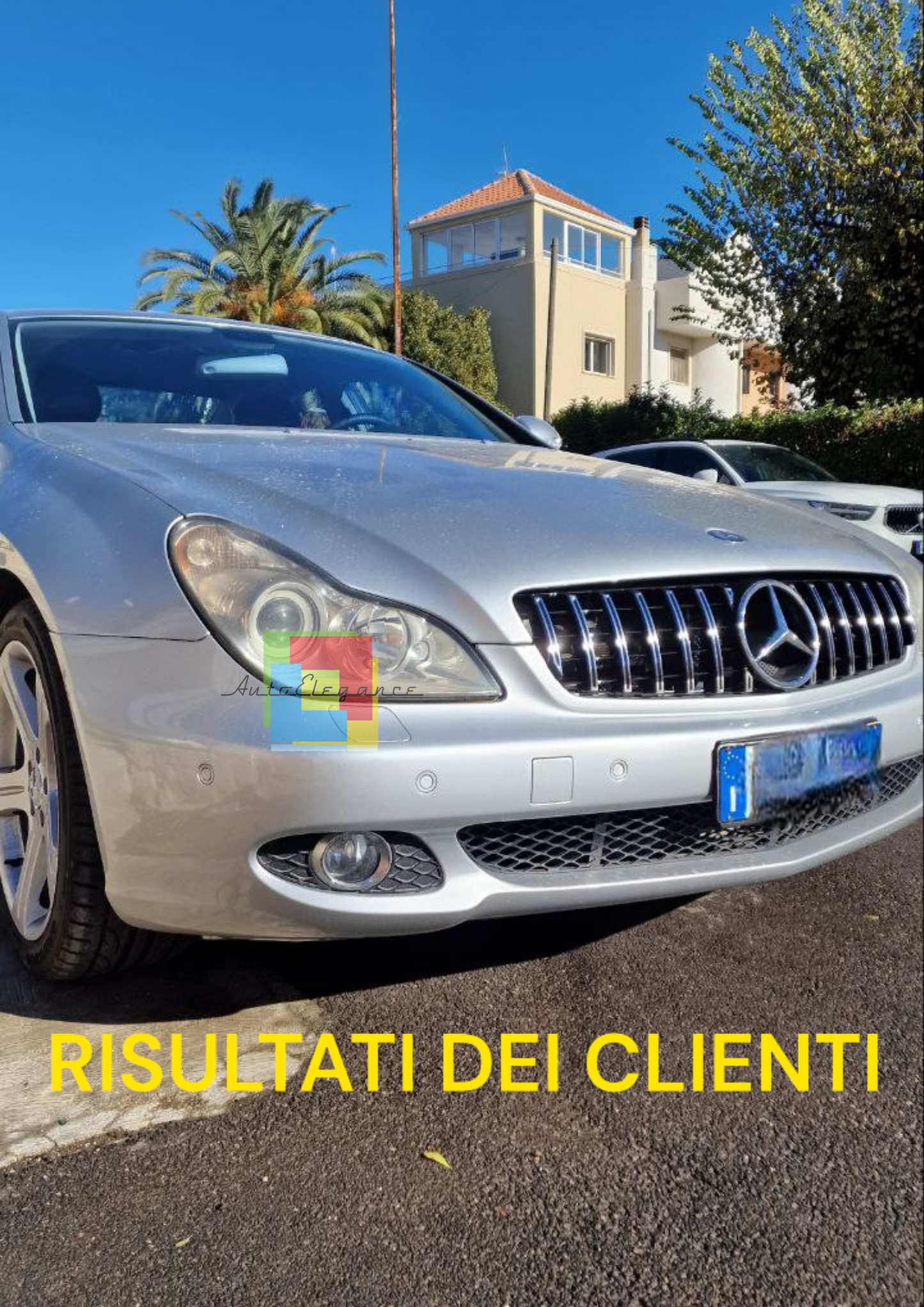 🔥2060 GRIGLIA ADATTO PER MERCEDES BENZ CLS W219 2005-2008 LOOK GT CROMATA🔥