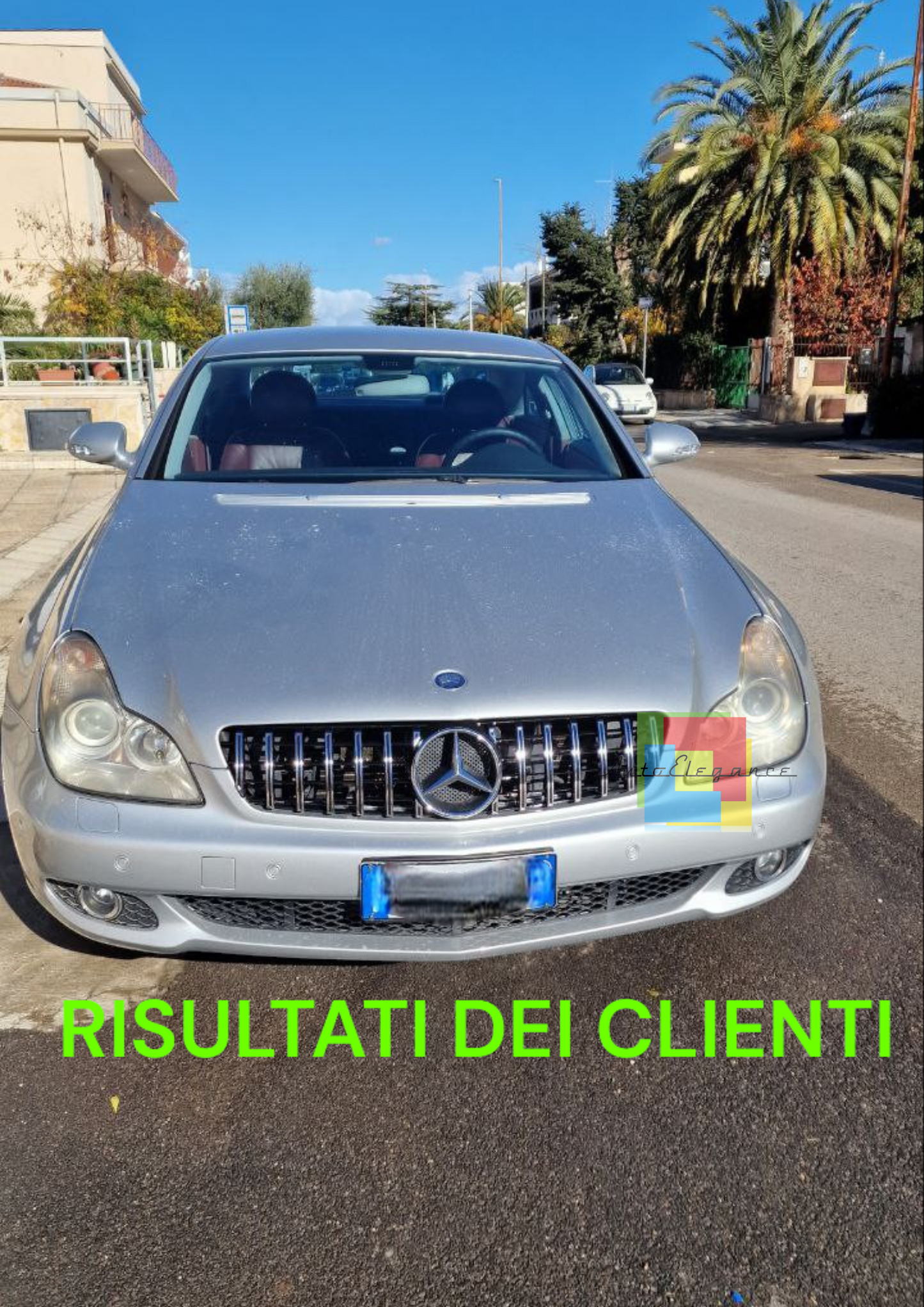 🔥2060 GRIGLIA ADATTO PER MERCEDES BENZ CLS W219 2005-2008 LOOK GT CROMATA🔥