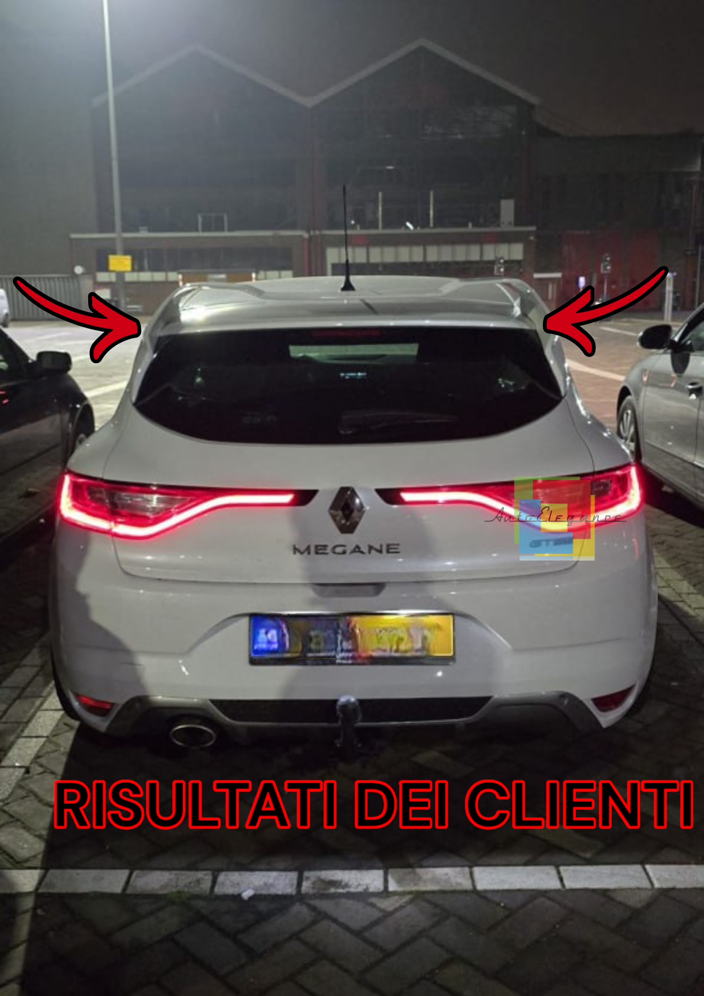0387🔥RENAULT MEGANE 4 IV SPOILER POSTERIORE TETTO SPORTIVO RS ALETTONE 🔥