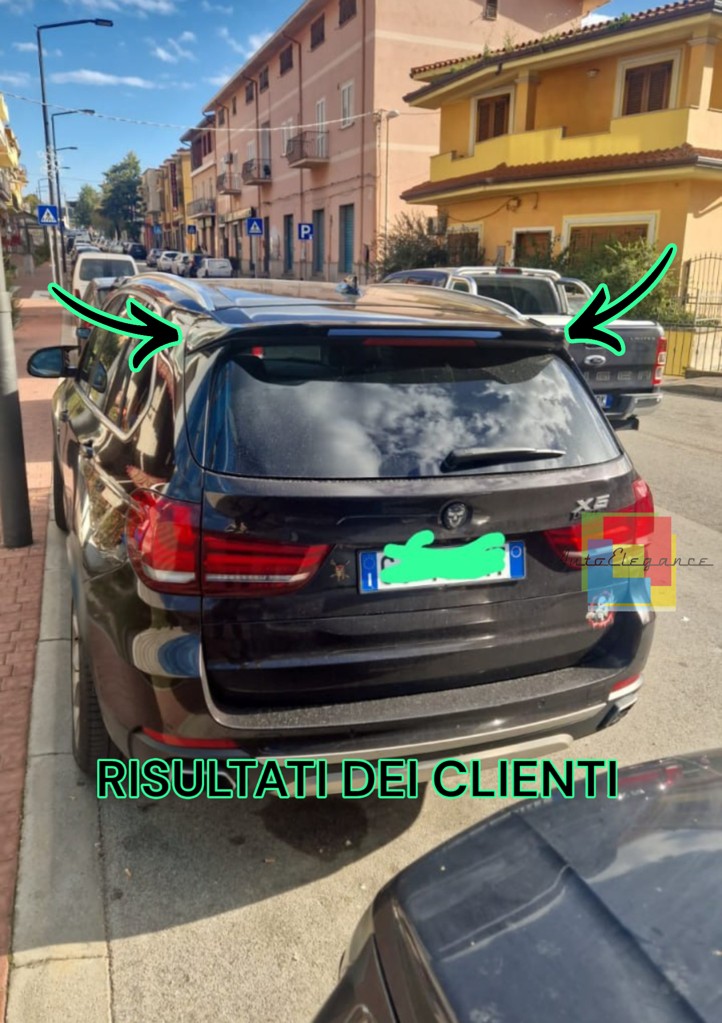 ⭐1105 SPOILER TETTO ADATTO PER BMW X5 F15 2014-2018 NERO LUCIDO⭐