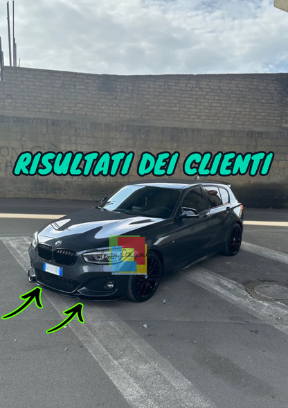 ⭐0563 SPLITTER ADATTO PER BMW SERIE 1 F20 F21 2015-2019 MSPORT LOOK NERO LUCIDO⭐