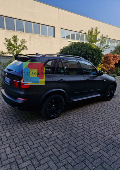 1351⭐SPOILER TETTO ADATTO PER BMW X5 E70 2006-2013 NERO LUCIDO⭐