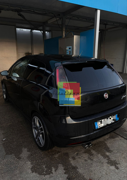☀️0268 ALETTONE SPORTIVO ADATTO FIAT PUNTO EVO GRANDE PUNTO SPOILER TETTO NERO☀️