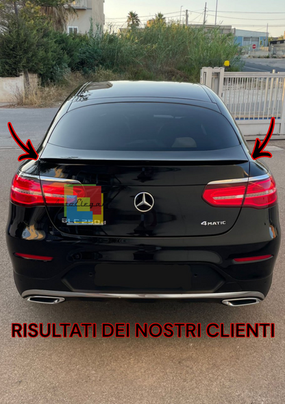 0466⭐SPOILER POSTERIORE AMG COFANO MERCEDES GLC COUPE C253 15+ NERO LUCIDO ABS⭐