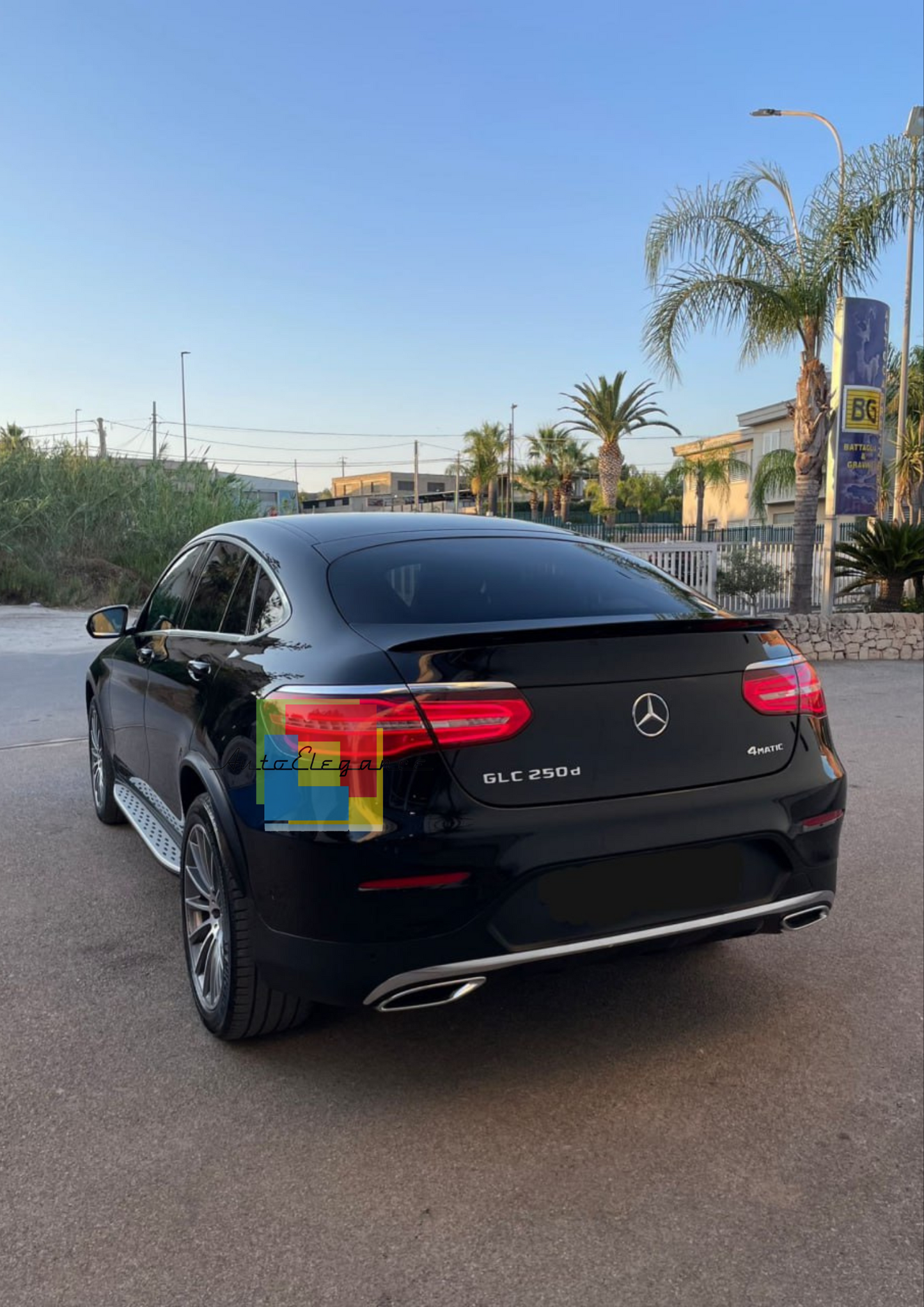 0466⭐SPOILER POSTERIORE AMG COFANO MERCEDES GLC COUPE C253 15+ NERO LUCIDO ABS⭐