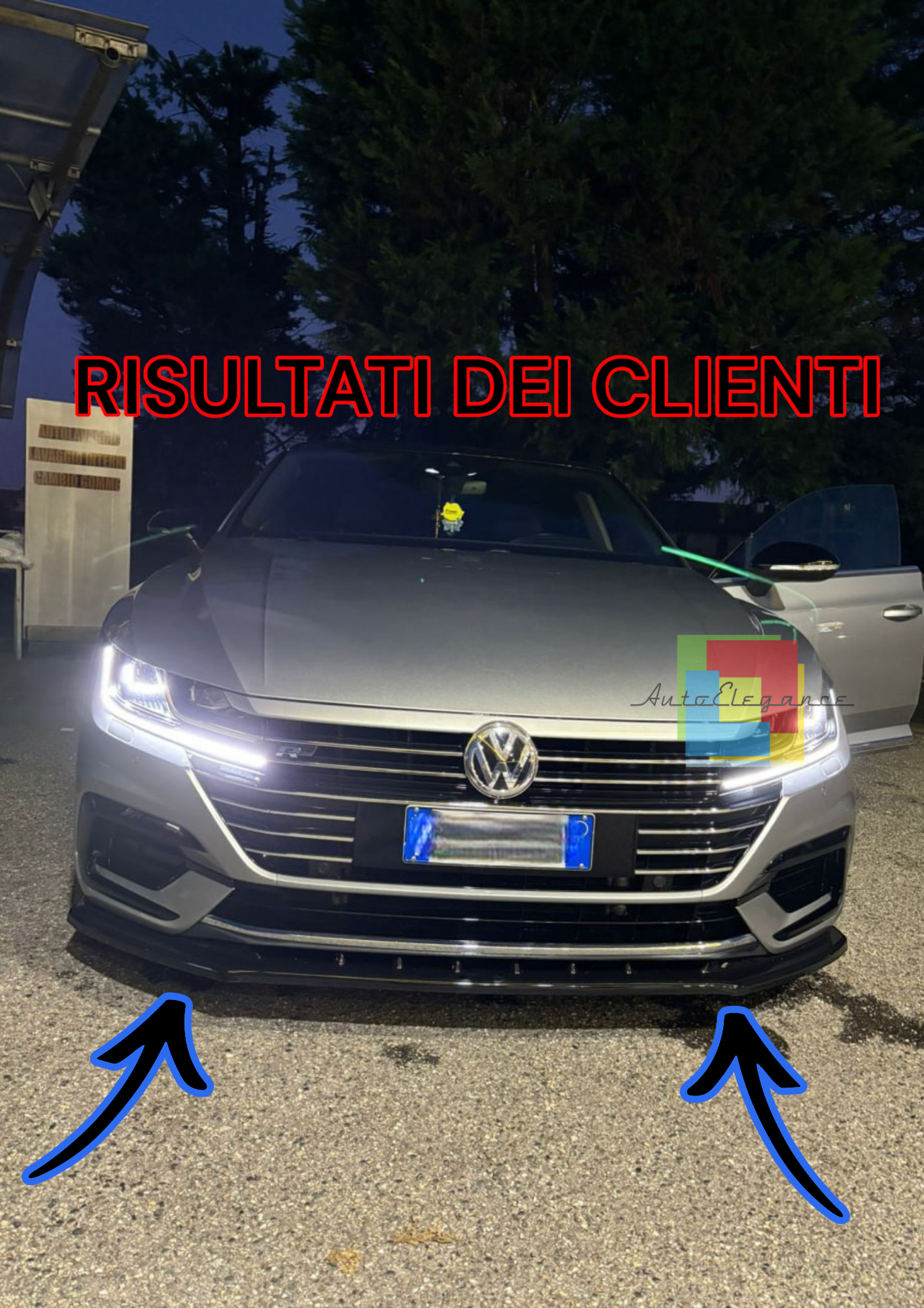 1260⭐SPLITTER SUITABLE FOR VW ARTEON 2017-2020 RLINE GLOSSY BLACK⭐ 