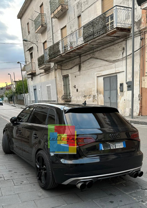 0194⭐SOTTO PARAURTI ADATTO PER AUDI A3 8V SPORTBACK 16-19 RESTYLING DIFFUSOR S3⭐