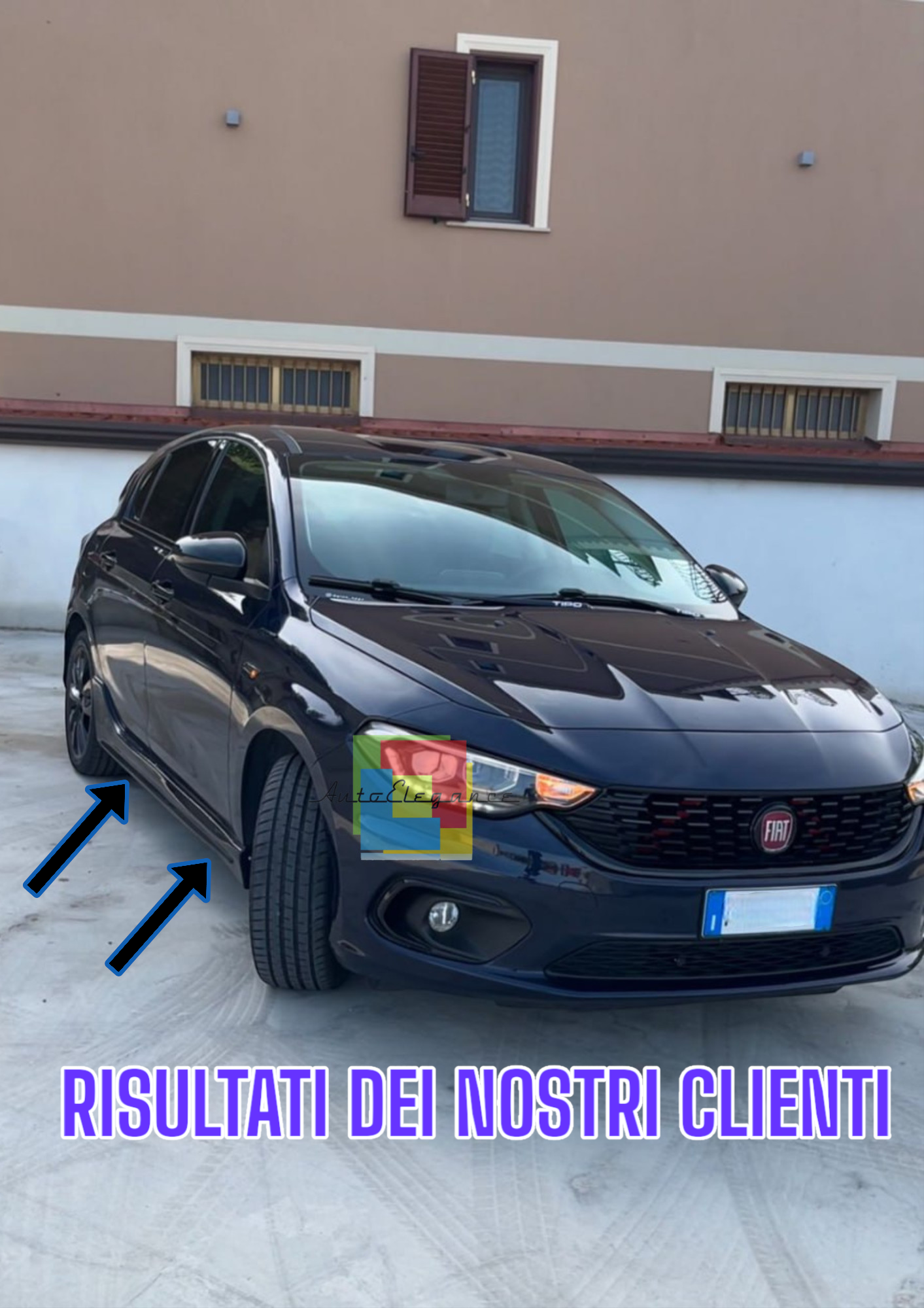 ⭐0800 MINIGONNE ADATTO PER FIAT TIPO HB SW SEDAN 2015+ GREZZO LOOK SPORT ⭐