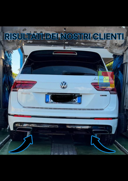 0360❄️DIFFUSORE VW TIGUAN II AD1 16+ SOTTO PARAURTI POSTERIORE LOOK R IN ABS ❄️