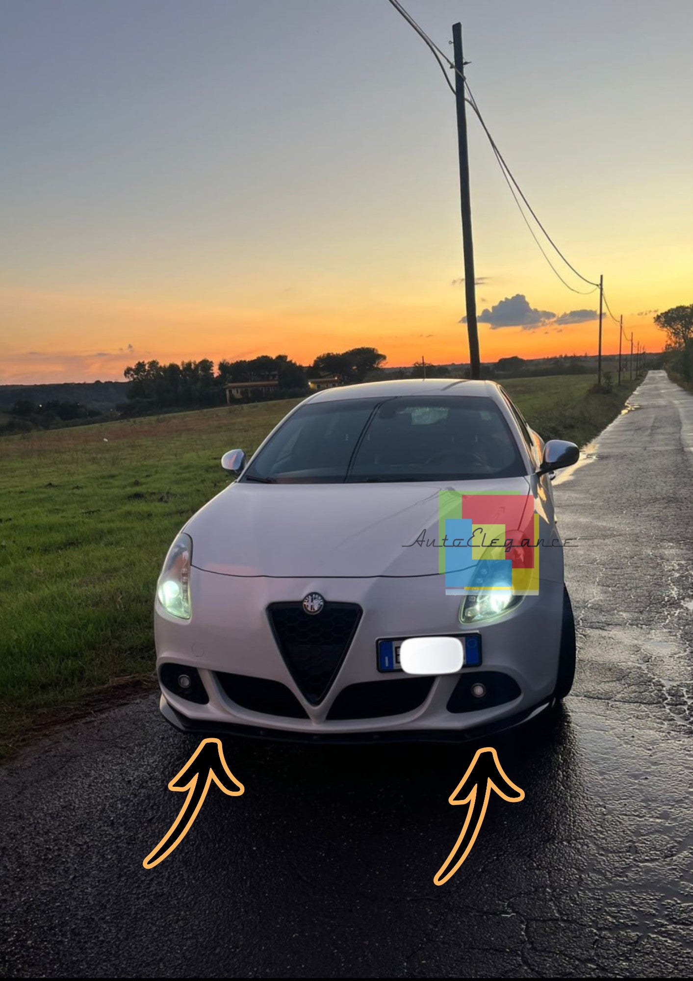 1842 ✨SPLITTER ADATTO PER ALFA ROMEO GIULIETTA 2010-2020 NERO LUCIDO✨