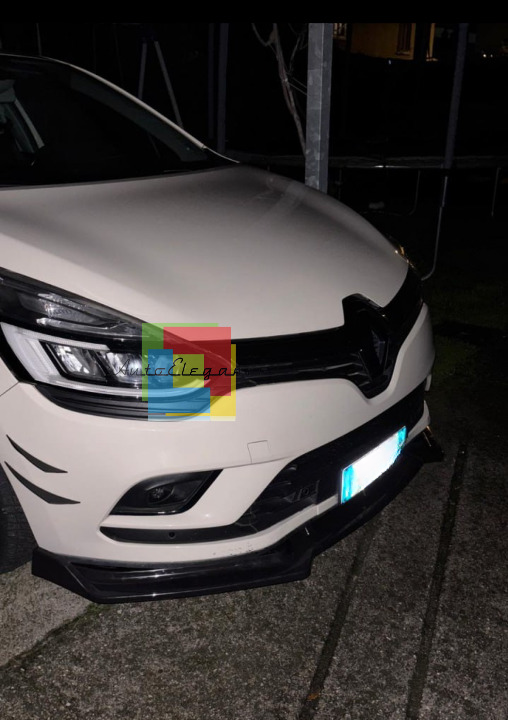 ❄️🌟0079 SPLITTER SOTTO PARAURTI ADATO PER Renault Clio 4 12-18🌟❄️