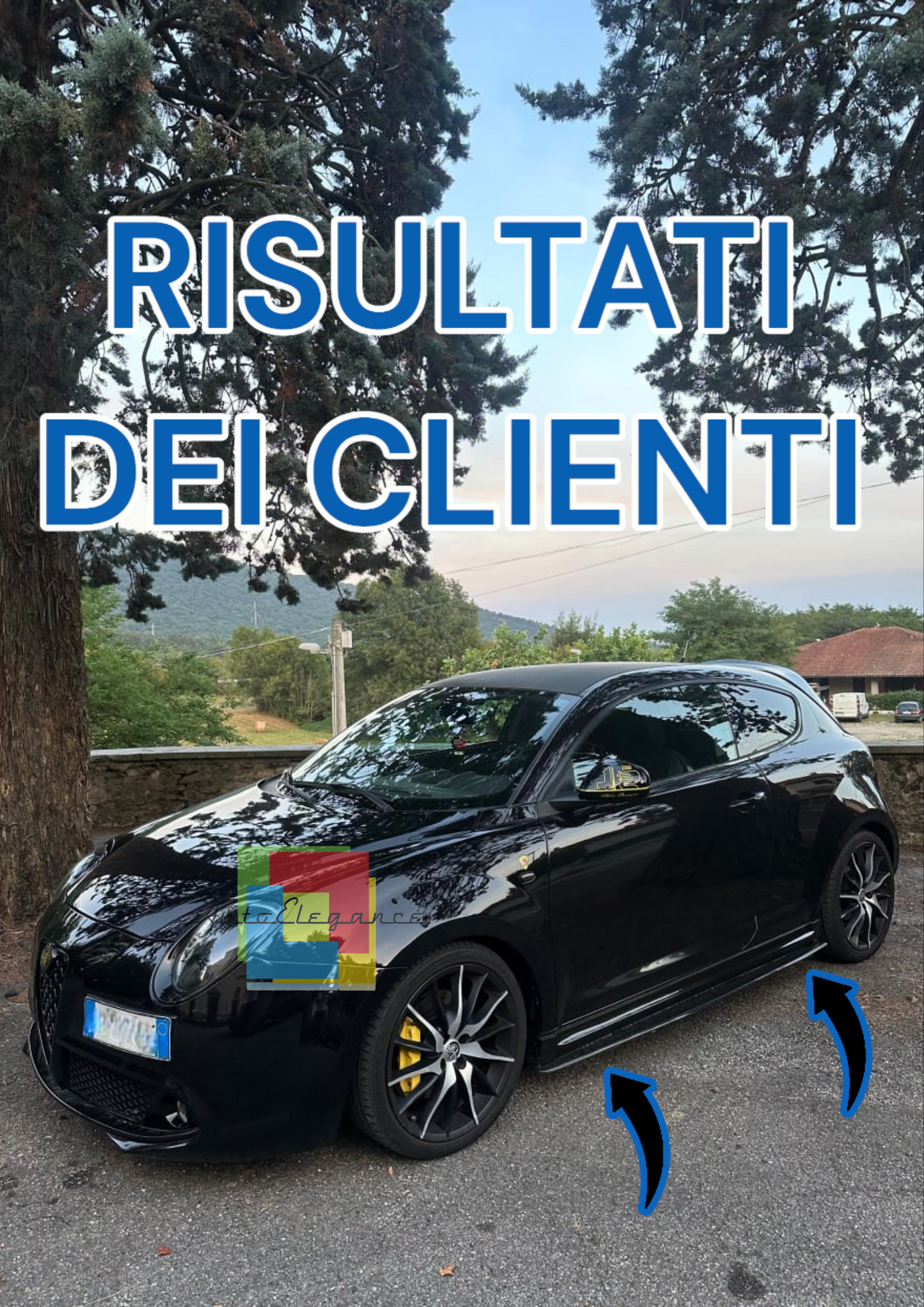 1562⭐Splitter sottominigonne nero lucido adatto per alfa romeo mito⭐