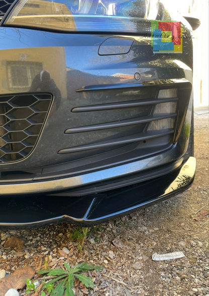 0160⭐LIP UNDER FRONT BUMPER VW GOLF 7 GTI 12-16 ABS GLOSSY BLACK SPLITTER⭐