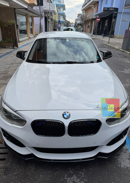 🔥⭐0563 SPLITTER ADATTO PER BMW SERIE 1 F20 F21 15-19 MSPORT LOOK NERO LUCIDO⭐🔥