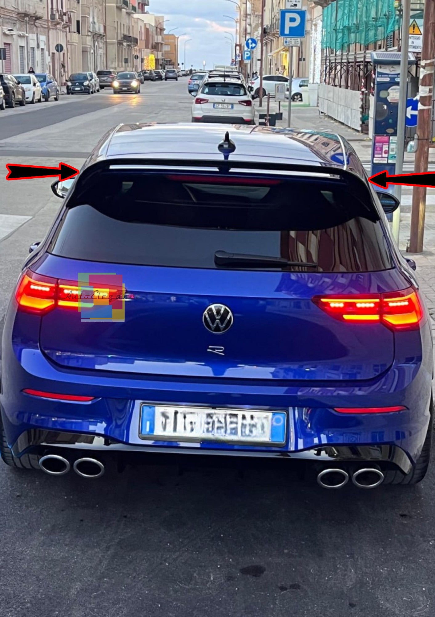 ⭐2004  Spoiler adatto per VW VOLKSWAGEN Golf MK 8 R 2020+ nero⭐
