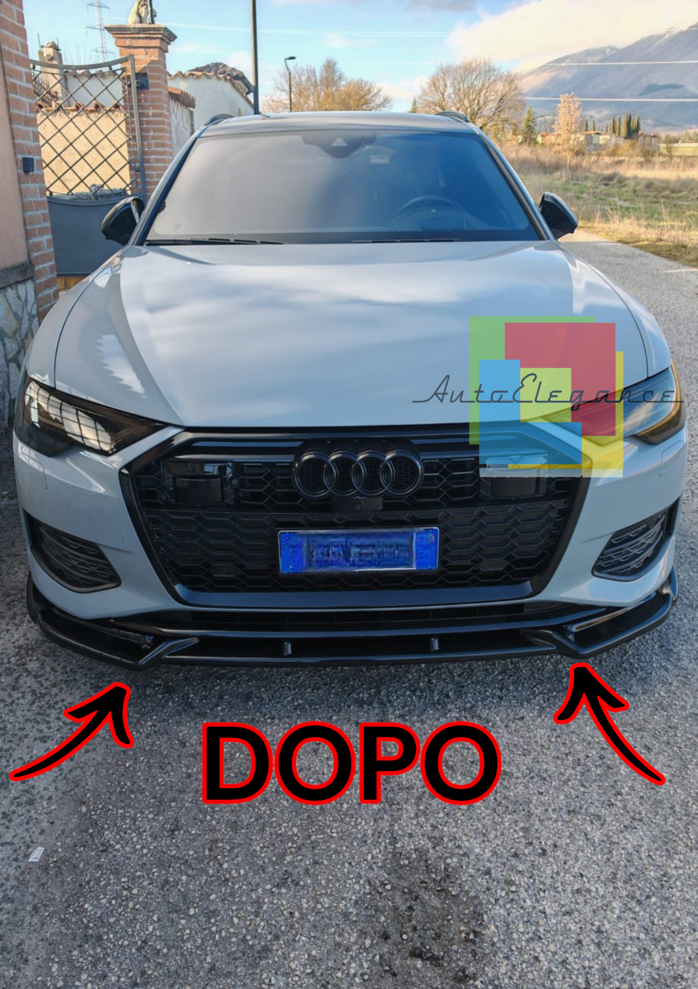 💥0019 SPLITTER SUITABLE FOR AUDI A6 C8 A6 C8 2018+ RS6 GLOSSY BLACK💥