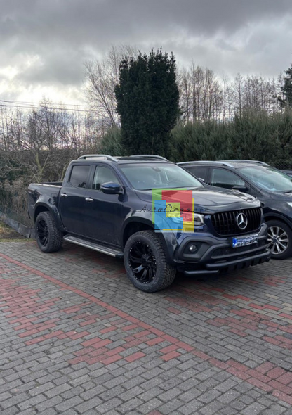 ⭐MERCEDES CLASSE X W470 17+ GRIGLIA ANTERIORE MASCHERINA PROFILI NERI AMG LOOK⭐