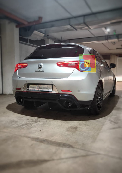 ⭐0405 DIFFUSORE ADATTO PER ALFA ROMEO GIULIETTA LOOK QUADRIFOGLIO NERO LUCIDO⭐