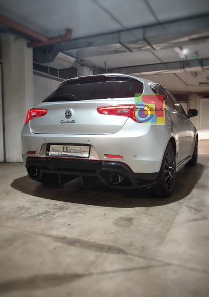 ⭐0405 DIFFUSORE ADATTO PER ALFA ROMEO GIULIETTA LOOK QUADRIFOGLIO NERO LUCIDO⭐