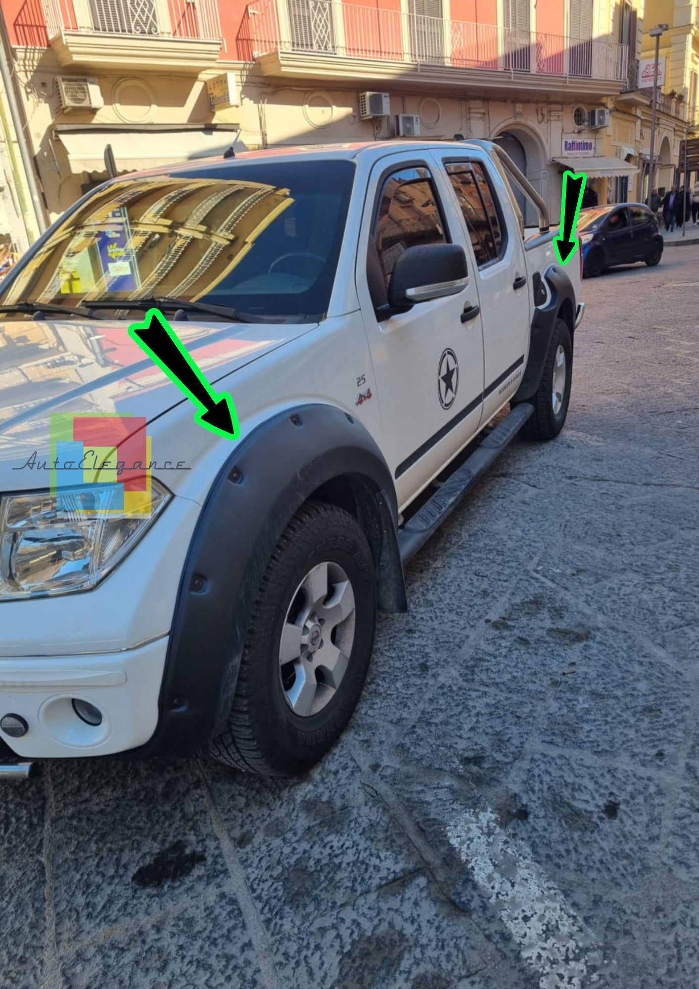 1802⭐PARAFANGHI ADATTO PER NISSAN NAVARA NP300 (D23) 14-17 NERO OPACO NO ADBLUE⭐