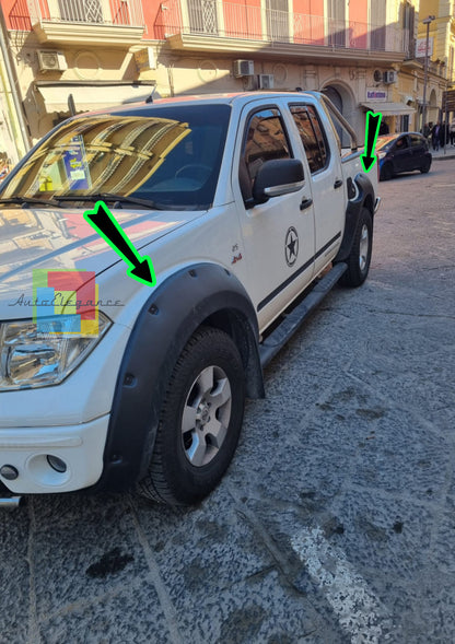 1802⭐PARAFANGHI ADATTO PER NISSAN NAVARA NP300 (D23) 14-17 NERO OPACO NO ADBLUE⭐