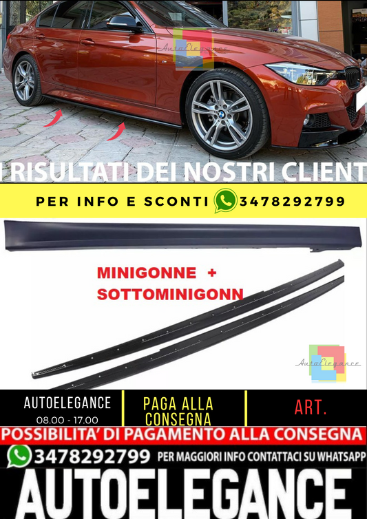 💥MINOSKIRT+SUBMINOSKIRT GLOSSY BLACK SUITABLE FOR BMW f30 💥 