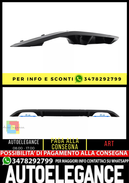 ⭐Paraurti Diffusore d'aria per VW Golf 7 VII 13-16 Doppio Presa R Design⭐