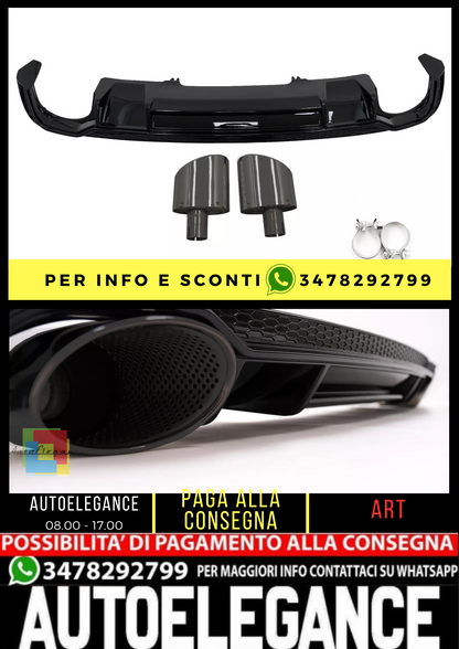 ⭐Diffusore per Audi A4B9 8W 16-18Sedan Avant Punte Silenziatore Paraurti S Line⭐