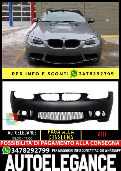 ⭐Paraurti per BMW Serie 3 E92 E93 M3 Look 2006-2009 Senza PDC e Proiettori⭐