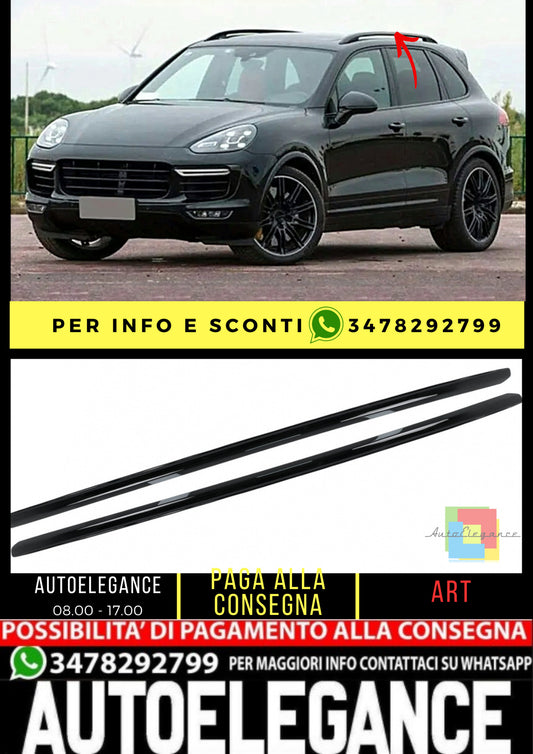 ⭐Mancorrenti portatutto in alluminio Portapacchi adatto per Porsche Macan (2014-2023) Piano Black ⭐