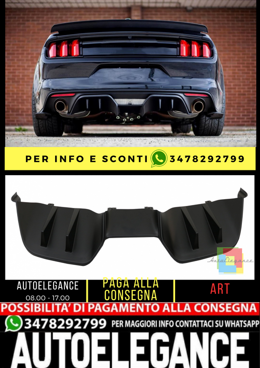 ⭐Diffusore paraurti posteriore adatto per Ford Mustang Mk6 VI Sesta Generazion ⭐