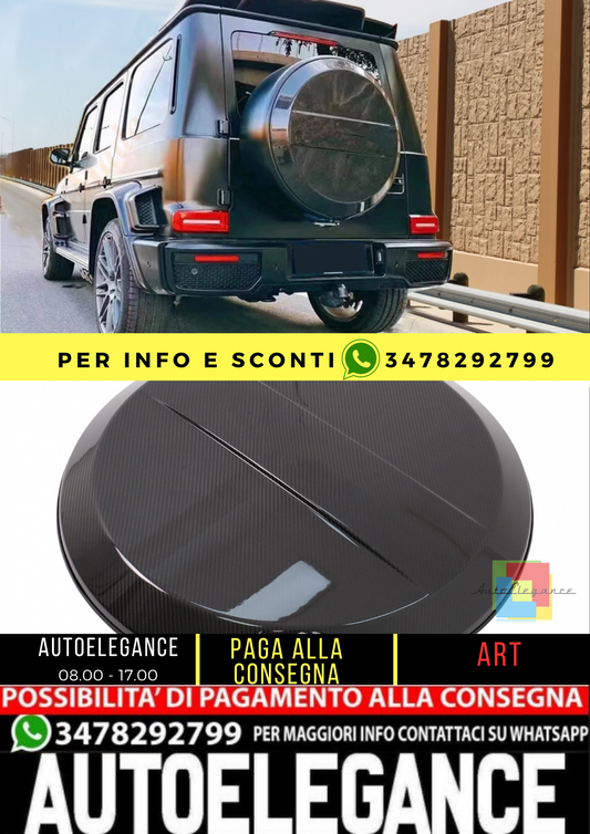 ⭐ Copriruota di scorta in fibra di carbonio adatto per Mercedes Classe G Facelift W463 W464 (2018-2022) ⭐
