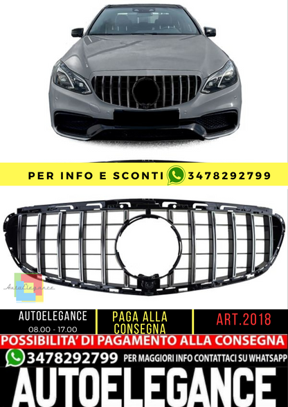 ⭐Griglia Sport Nera Cromata adatta per Mercedes E W212 S212 Facelift 13-16⭐