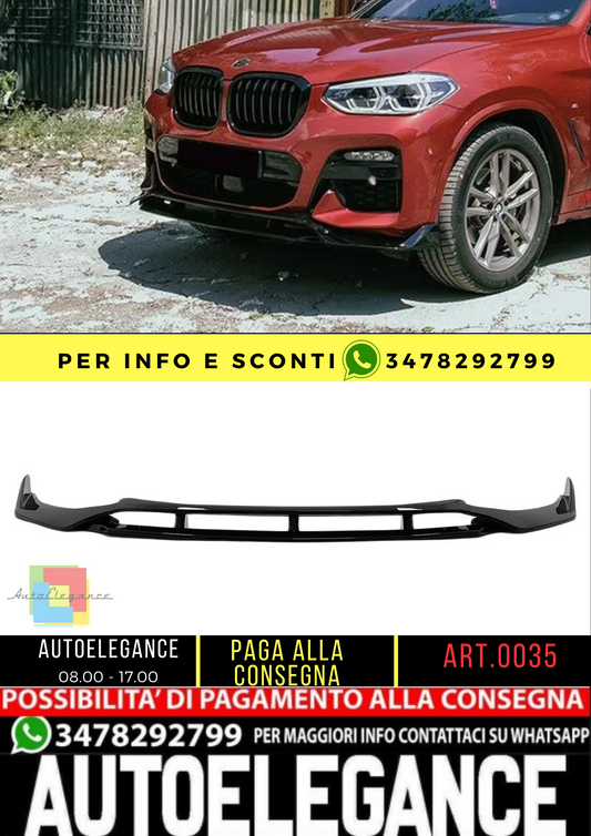 ⭐Spoiler paraurti anteriore per BMW X4 G02 X4M 18+ Nero lucido ⭐