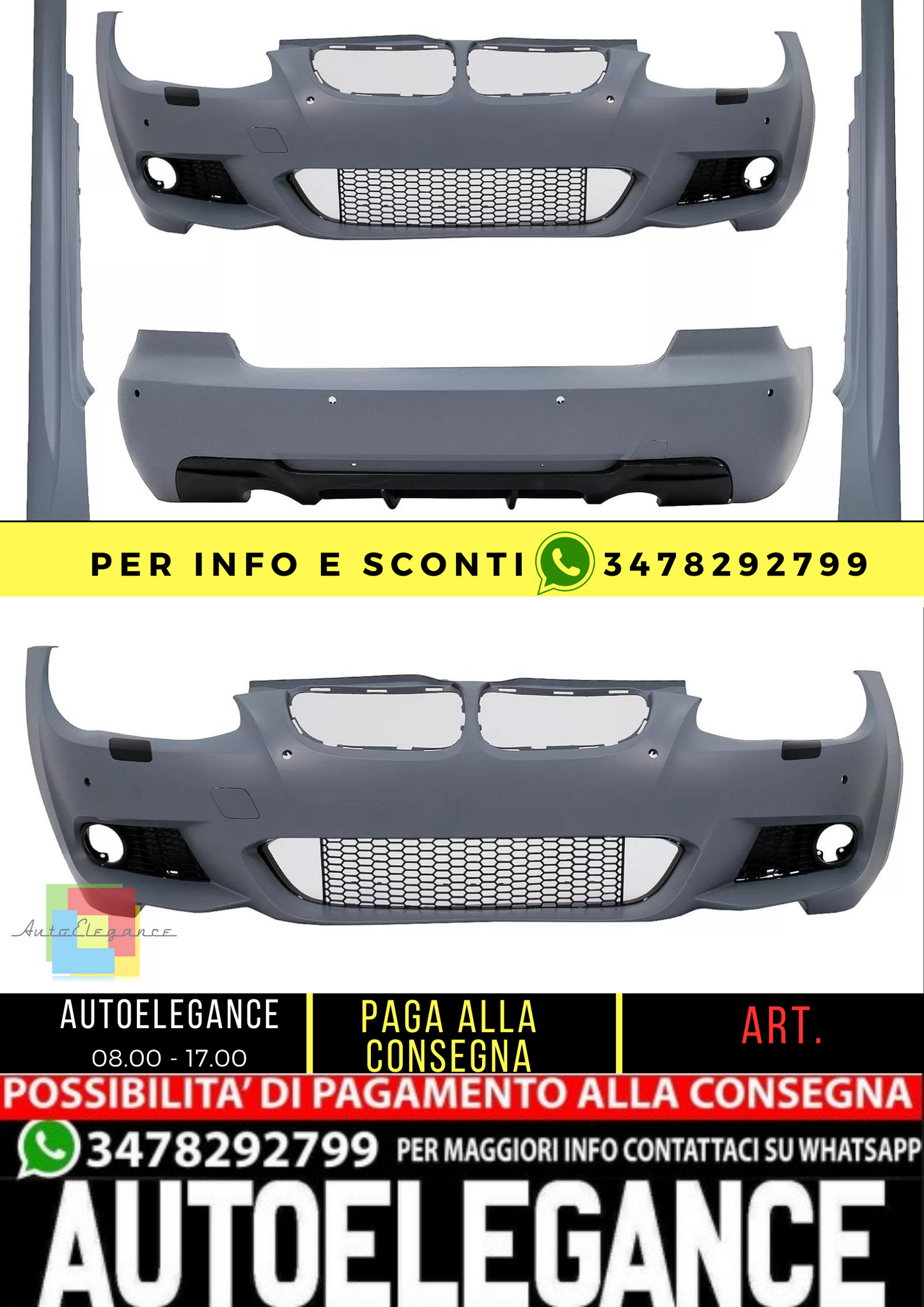 ⭐Body Kit for BMW 3 Series E92 E93 LCI 10-14 Side Skirts Bumper⭐