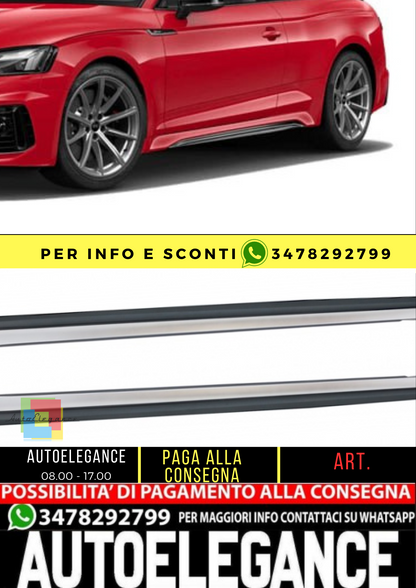 ⭐minigonne laterali adatto per a5 f5 coupe 2018+ look rs5⭐