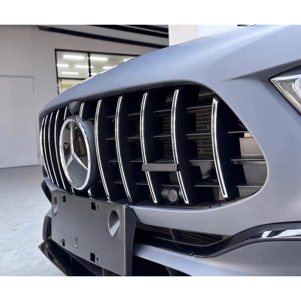 PARAURTI PER MERCEDES-BENZ CLASSE A W177 2024+ LOOK AMG A45S + GRIGLIA CROMATA
