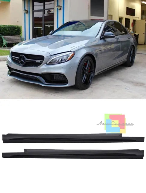 😍Minigonne Laterali per Mercedes Classe C W205 S205 14-20 Sport C63 Design😍