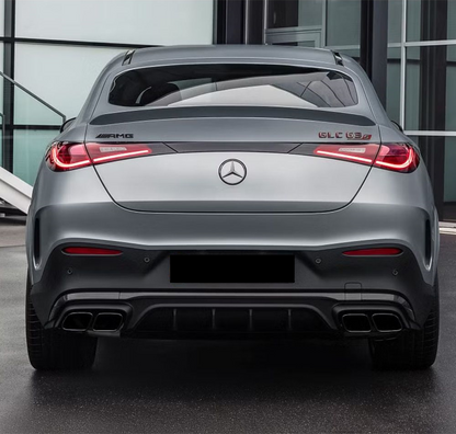 💫ART.6911 Diffusore + Terminali GLC63 AMG Look per Mercedes GLC C254 Coupé 2023+ 💫