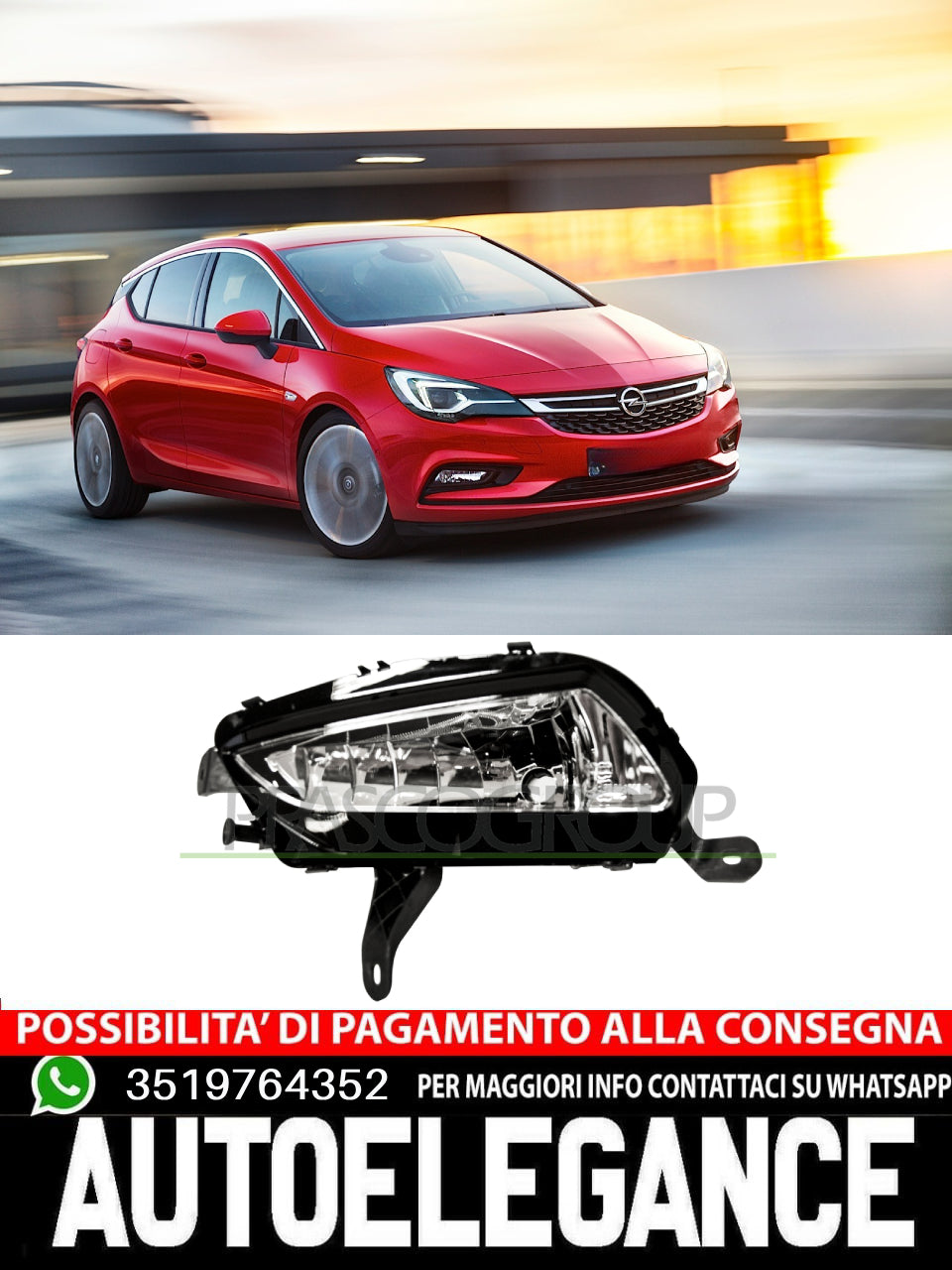 Fendinebbia Prasco Sx Sinistro Per Opel Astra K   39098907