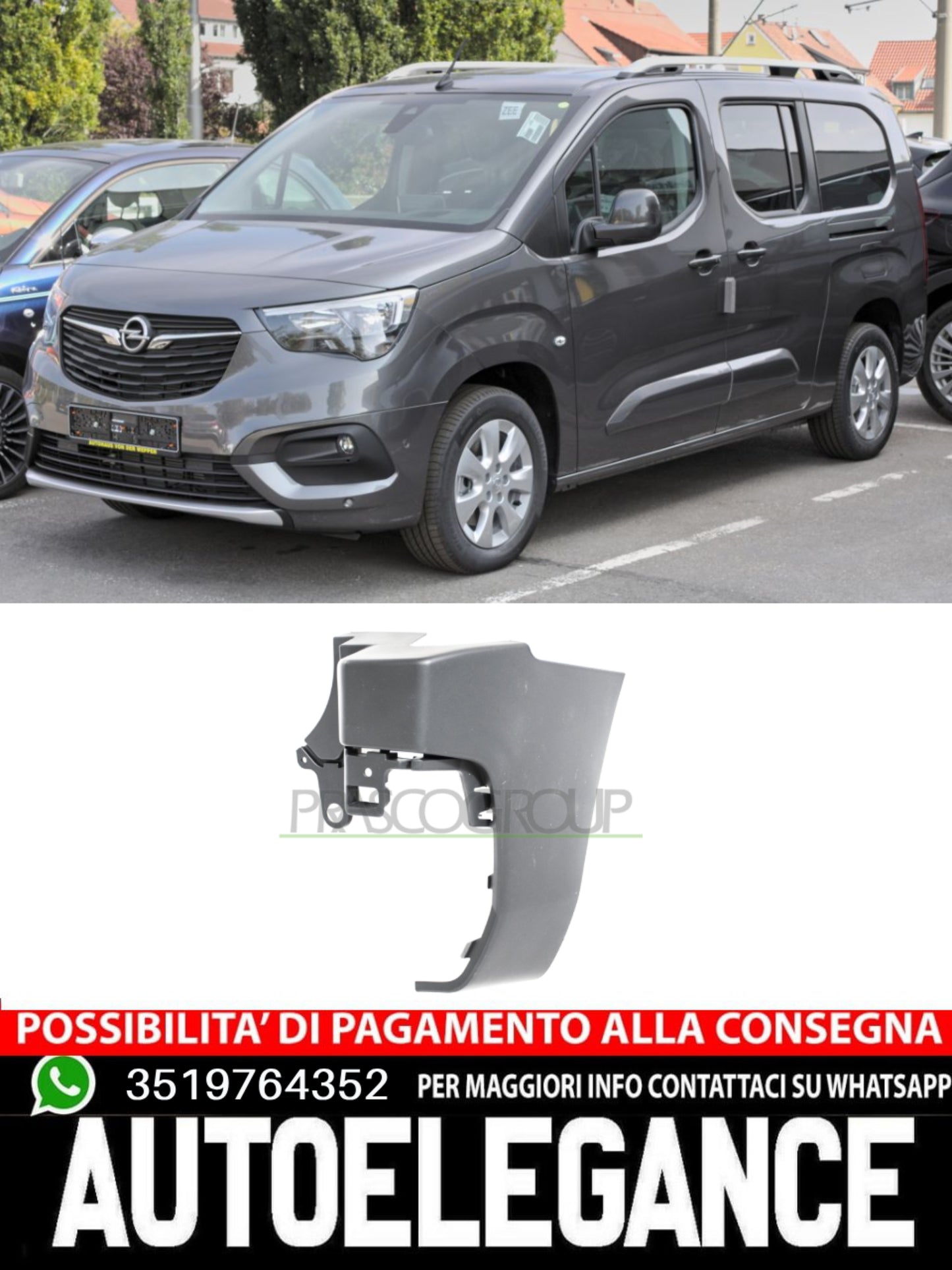 Paraurti Prasco Posteriore Sx Sinistro per OPEL COMBO E VAN 03/18-   3560386