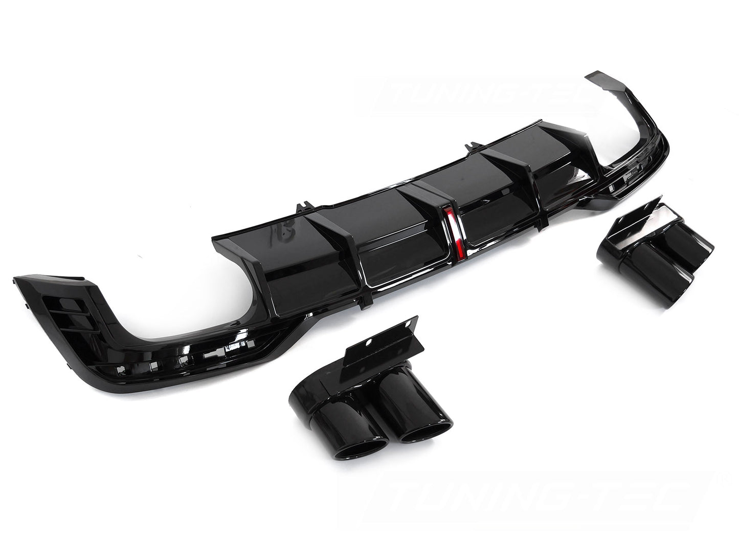 SPLITTER SUITABLE FOR VW GOLF 8 GTI GTD RLINE LOOK GLOSSY BLACK SPORTY DESIGN 