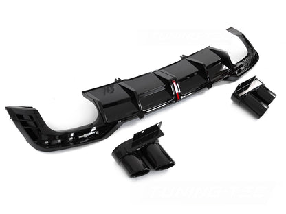 SPLITTER SUITABLE FOR VW GOLF 8 GTI GTD RLINE LOOK GLOSSY BLACK SPORTY DESIGN 