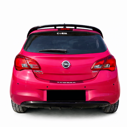 💫ART.2153 SPOILER ADATTO PER OPEL CORSA E 5 PORTE 2014-2019 NERO LUCIDO💫