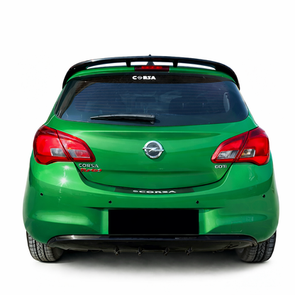 💫ART.2153 SPOILER ADATTO PER OPEL CORSA E 5 PORTE 2014-2019 NERO LUCIDO💫