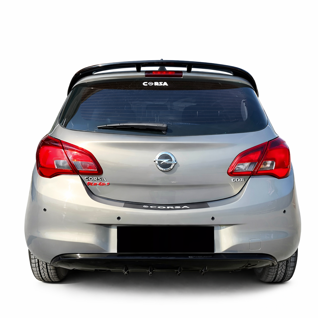 💫ART.2153 SPOILER ADATTO PER OPEL CORSA E 5 PORTE 2014-2019 NERO LUCIDO💫