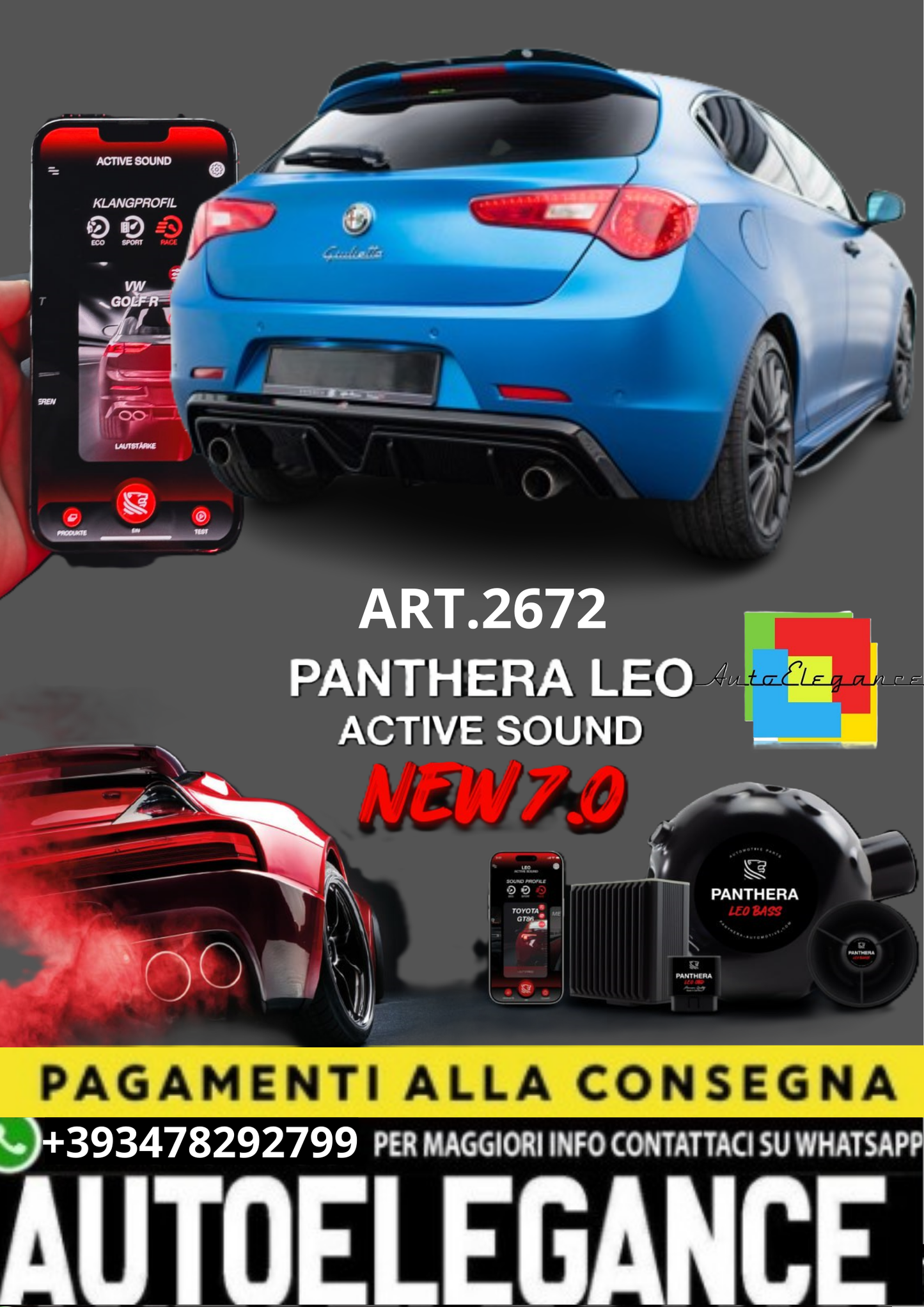 💥💣 ART.2672 PANTHERA SOUND SYSTEM ADATTO PER ALFA ROMEO GIULIETTA💣💥