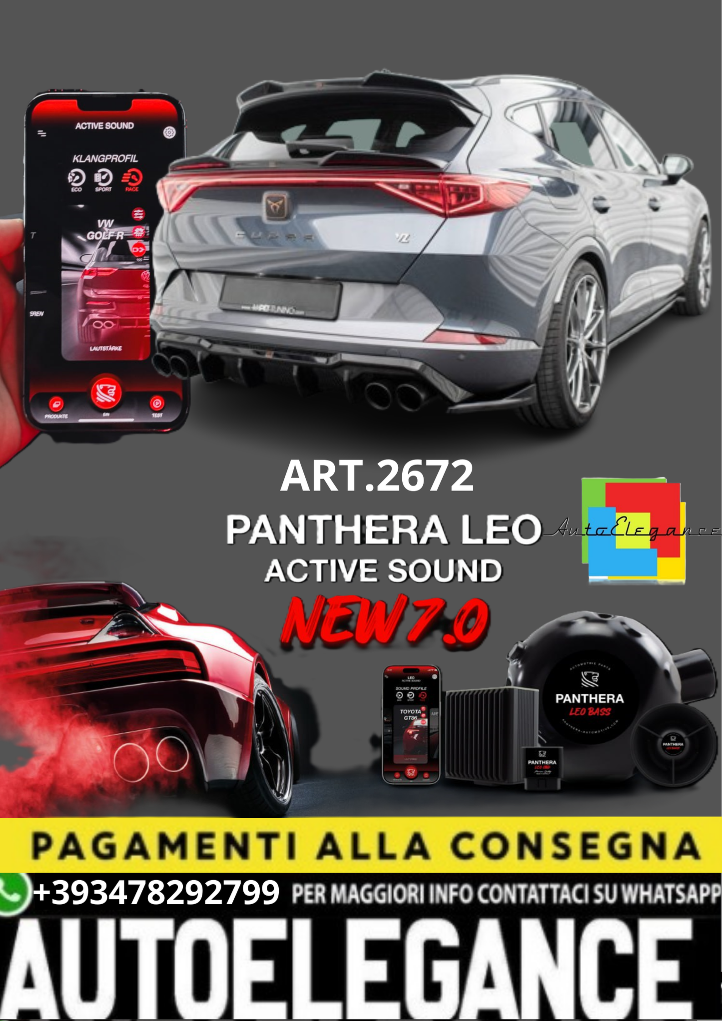 💥💣 ART.2672 PANTHERA SOUND SYSTEM ADATTO PER CUPRA FORMENTOR💣💥